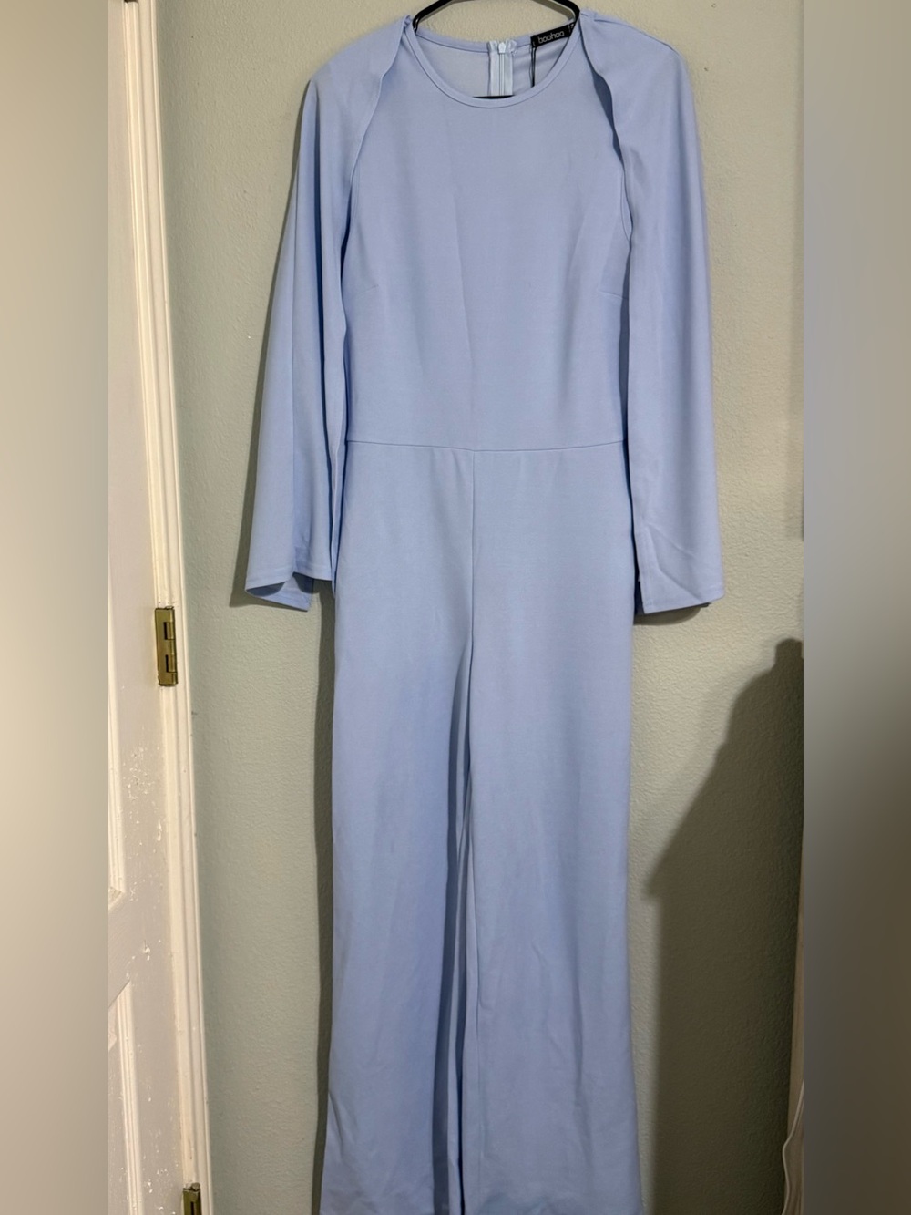 Boohoo Pastel Blue Crew Neck Top